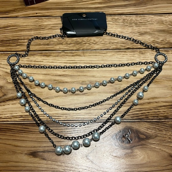 Women's New York and company me 6 strand statement necklace  New with tags - Picture 2 of 8